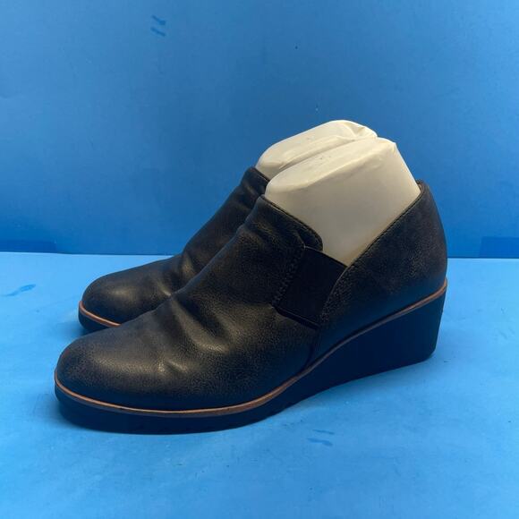 Life Stride Velocity 2.0 Zora Black Booties Women Size 8.5 M Wedge Comfort Shoes - Picture 1 of 10